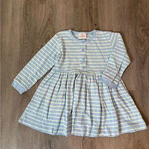 Hanna Andersson Blue and Yellow Striped Dress